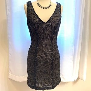 NWT Black sequin cocktail dress